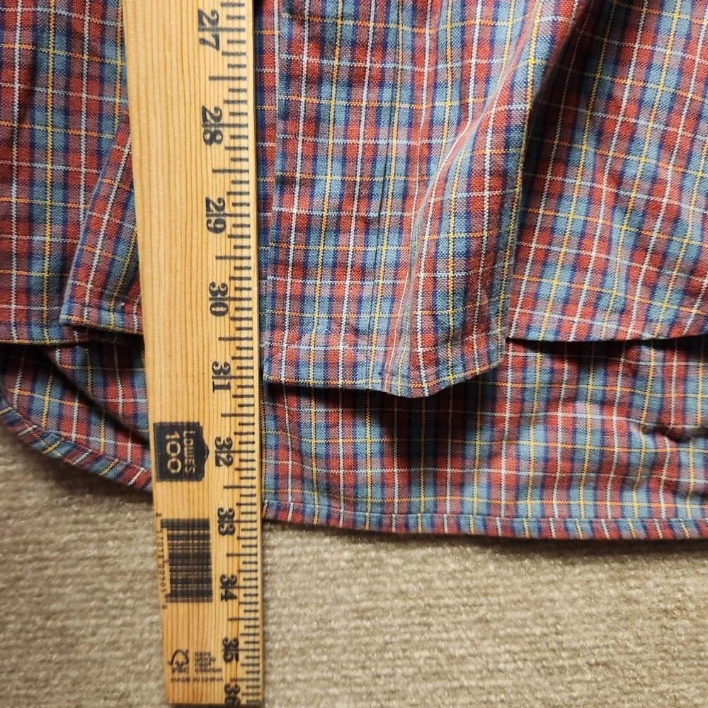 Polo Ralph Lauren Button Down Mens XL Red Blue Plaid Long Sleeve Pony Logo Shirt
